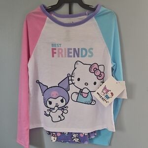 Hello Kitty Pink, Light Blue & Lavender 'Best Friends'  PJ Set